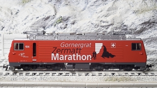 BEMO 1362 294 - MGB HGe 4/4 II 104 Elektrolokomotive mit Zahnradantrieb, rot - Gornergrat Zermatt Marathon DIGITAL mit SOUND