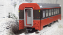 D+R 22496 - RhB B 2496 Personenwagen EW IV verkürzt 4-achsig 2. Klasse, rot/dunkelgrau - Berninabahn