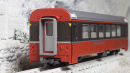 D+R 22496 - RhB B 2496 Personenwagen EW IV verkürzt 4-achsig 2. Klasse, rot/dunkelgrau - Berninabahn