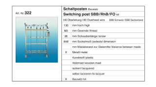 SOMMERFELDT 322 - SBB / RhB / FO Schaltposten für 5 Gleise BAUSATZ