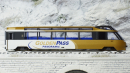 BEMO 3288 314 - MOB Arst 152 Panorama-Steuerwagen 4-achsig 1. Klasse mit Gepäckabteil, gold/weiss/dunkelblau "GoldenPass"