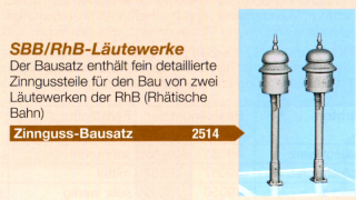 WEINERT 2514 - 0 / 0m RhB / SBB Läutewerk, VE=2 Stück - BAUSATZ