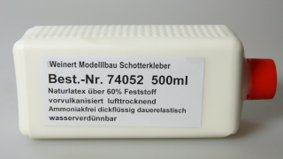 WEINERT 74052 mein Gleis - Kleber Naturlatex für Schotter 500 ml, dauerelastisch und wasserverdünnbar
