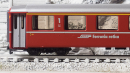 BEMO 3268 154 - RhB A 1254 Personenwagen EW I leicht verkürzt 4-achsig 1. Klasse, rot GEX - orange Bremsecken