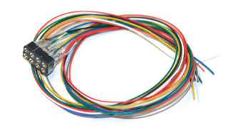 ESU 51950 - Kabelsatz mit 8-poliger Buchse nach NEM 652, DCC Kabelfarben, 300mm Länge