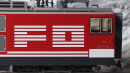 BEMO 1264 213 - FO Deh 4/4 93 "Oberwald" Elektro-Gepäcktriebwagen mit Zahnradantrieb, rot/weiss