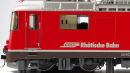 BEMO 9258 153 0m - RhB Ge 4/4 II 613 "Domat/Ems" Elektrolokomotive, rot - eckige Lampen