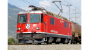 BEMO 9258 153 0m - RhB Ge 4/4 II 613 "Domat/Ems" Elektrolokomotive, rot - eckige Lampen