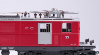 BEMO 1361 223 - FO HGe 4/4 I 33 Elektrolokomotive mit Zahnradantrieb, rot DIGITAL mit SOUND