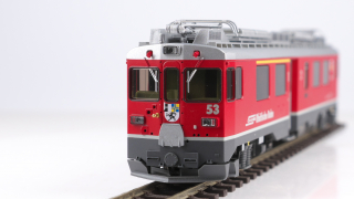 BEMO 1369 113 - RhB ABe 4/4 III 53 Tirano Elektrotriebwagen Berninabahn 1./2. Klasse, neurot DIGITAL mit SOUND