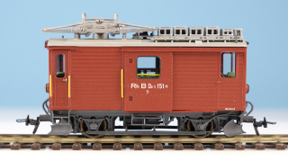 BEMO 1277 125 - RhB De 2/2 151 Gepäcktriebwagen Berninabahn, oxydrot Metal Collection . Vbs 01.05.2020