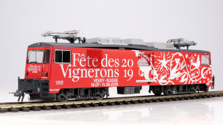 BEMO 1380 335 - MOB GDe 4/4 6005 Elektrolokomotive, rot "Féte des Vignerons" - DIGITAL mit SOUND