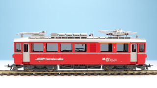 BEMO 1268 156 - RhB ABe 4/4 I 36 Elektrotriebwagen Berninabahn 1./2. Klasse, rot