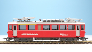 BEMO 1368 156 - RhB ABe 4/4 I 36 Elektrotriebwagen Berninabahn 1./2. Klasse, rot - DIGITAL