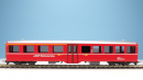 BEMO 3285 137 - RhB AB 1517 Personenwagen 4-achsig 1./2. Klasse, rot - Pendelzugwagen mit Mitteleinstieg