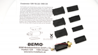 BEMO 5958 330 - Motor 5-polig. für 1250/ 1252/ 1258/ 1259 - alte Artikelnummer 1258150330