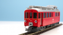 BEMO 1368 134 - RhB ABe 4/4 I 34 Elektrotriebwagen Berninabahn 1./2. Klasse, rot - DIGITAL mit SOUND