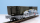 BEMO 2290 190 - RhB P 10050 Tragwagen 4-achsig, grau - Beladung zwei Schlackenmulden dunkel