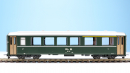 BEMO 3256 101- RhB AB 1541 Personenwagen EW I verkürzt 4-achsig 1./2. Klasse, grün - Berninabahn