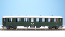 BEMO 3261 116 - RhB AB 1616 Personenwagen 4-achsig 1./2. Klasse, grün - Stahlwagen