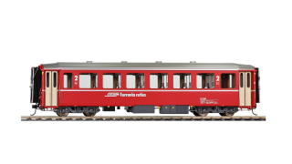 BEMO 9555 137 0m - RhB B 2310 Personenwagen EW I verkürzt 4-achsig 2. Klasse, rot - mit Logo