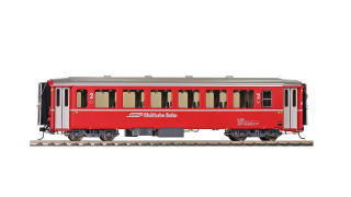 BEMO 9555 149 0m - RhB B 2459 Personenwagen EW I verkürzt 4-achsig 2. Klasse, refit rot - mit Logo