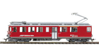 BEMO 1366 142 - RhB ABe 4/4 II 42 Elektrotriebwagen Berninabahn 1./2. Klasse, rot/braun - DIGITAL mit vSOUND