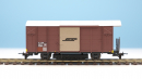 BEMO 2282 159 - RhB D2 4079 gedeckter Güterwagen 2-achsig, braun - Schienenreinigungswagen