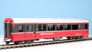 BEMO 3244 100 - RhB BD 2475 Personenwagen mit Gepäckabteil EW IV 4-achsig 2. Klasse, rot/dunkelbraun "Bernina Express" BEX - EINMALIGE AUFLAGE