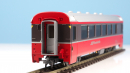 BEMO 3244 104 - RhB B 2494 Personenwagen EW IV 4-achsig 2. Klasse, rot/dunkelbraun "Bernina Express" BEX - EINMALIGE AUFLAGE