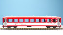 BEMO 3266 251 - MGB B 4271 Personenwagen 4-achsig 2. Klasse, rot/weiss