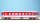 BEMO 3266 251 - MGB B 4271 Personenwagen 4-achsig 2. Klasse, rot/weiss