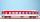 BEMO 3266 259 - MGB B 4269 Personenwagen 4-achsig 2. Klasse, rot/weiss