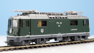 BEMO 1258 110 - RhB Ge 4/4 II 611 "Landquart" Elektrolokomotive, grün - Nostalgielok