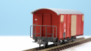 BEMO 2250 108 - RhB Gb 5018 Gedeckter Güterwagen 2-achsig, oxydrot