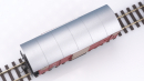 BEMO 2250 108 - RhB Gb 5018 Gedeckter Güterwagen 2-achsig, oxydrot