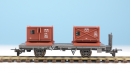 BEMO 2258 106 - RhB Lbk 8646 Kiestransportwagen 2-achsig, grau/braun
