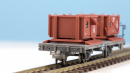 BEMO 2258 106 - RhB Lbk 8646 Kiestransportwagen 2-achsig, grau/braun