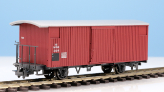 BEMO 2293 128 - RhB Gbk 5528 Gedeckter Güterwagen 2-achsig, oxydrot