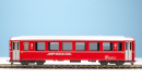 BEMO 3255 150 - RhB B 2310 Personenwagen EW I verkürzt 4-achsig 2. Klasse, rot - Berninabahn