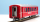 BEMO 3255 150 - RhB B 2310 Personenwagen EW I verkürzt 4-achsig 2. Klasse, rot - Berninabahn