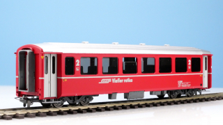 BEMO 3255 158 - RhB B 2308 Personenwagen EW I verkürzt 4-achsig 2. Klasse, rot - Berninabahn