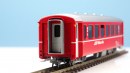 BEMO 3255 158 - RhB B 2308 Personenwagen EW I verkürzt 4-achsig 2. Klasse, rot - Berninabahn