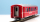 BEMO 3255 158 - RhB B 2308 Personenwagen EW I verkürzt 4-achsig 2. Klasse, rot - Berninabahn