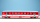 BEMO 3271 552 - MGB B 2282 Personenwagen 4-achsig 2. Klasse, rot/weiss