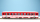 BEMO 3271 553 - MGB B 2283 Personenwagen 4-achsig 2. Klasse, rot/weiss
