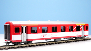 BEMO 3276 553 - MGB A 2073 Personenwagen 4-achsig 1. Klasse, rot/weiss