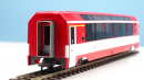 BEMO 3288 563 - MGB Api 4033 Panoramawagen 4-achsig 1. Klasss, rot/weiss