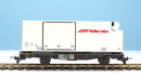 BEMO 2269 161- RhB Lb-v 7864 Containertragwagen 2-achsig, grau mit Kühlcontainer Y 11601 "VOLG", weiss "Rhätische Bahn"