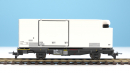 BEMO 2269 162- RhB Lb-v 7869 Containertragwagen 2-achsig, grau mit Kühlcontainer Y 11602 "VOLG", weiss